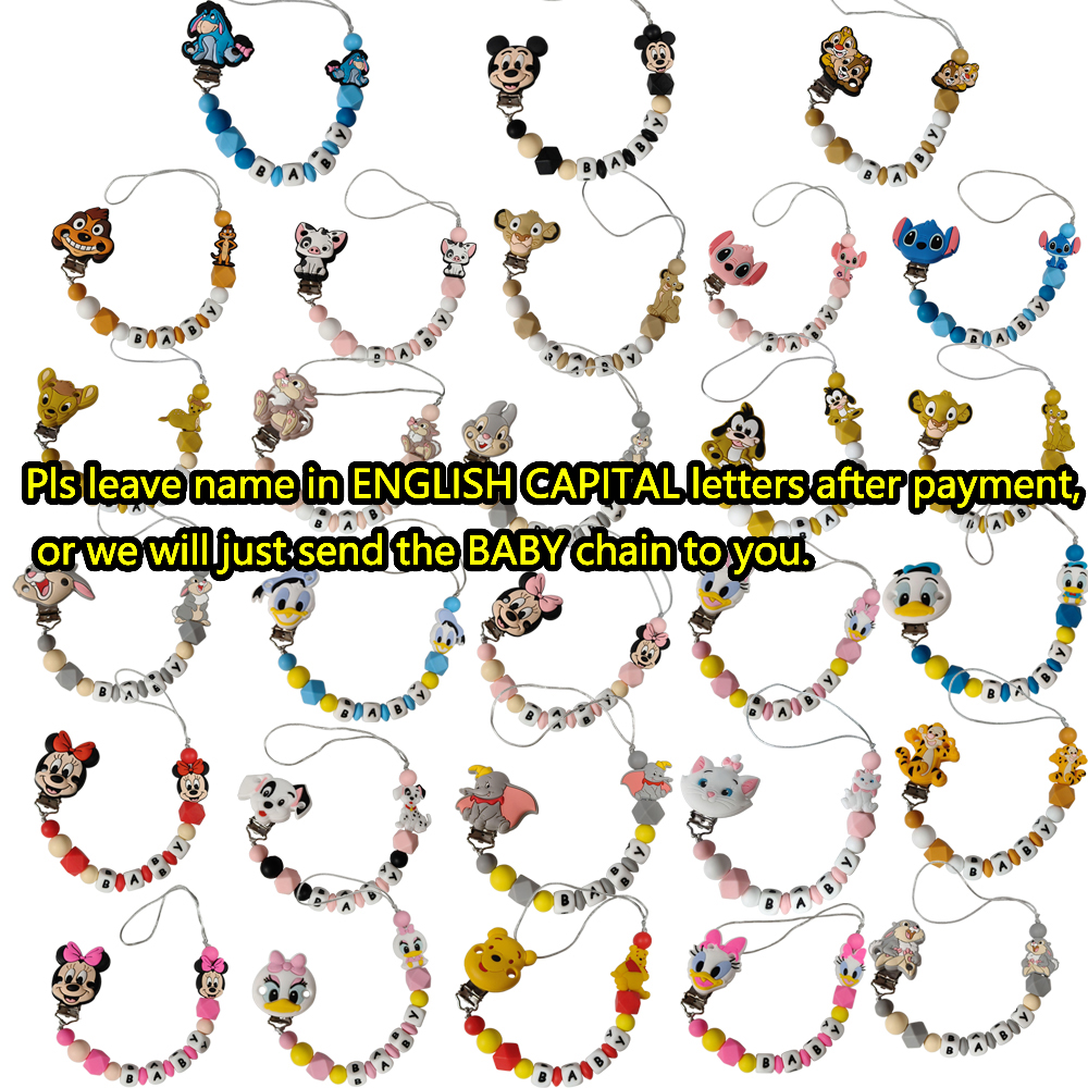 Engraved Name Necklace - 1PC Personalized name Baby Silicone Miss