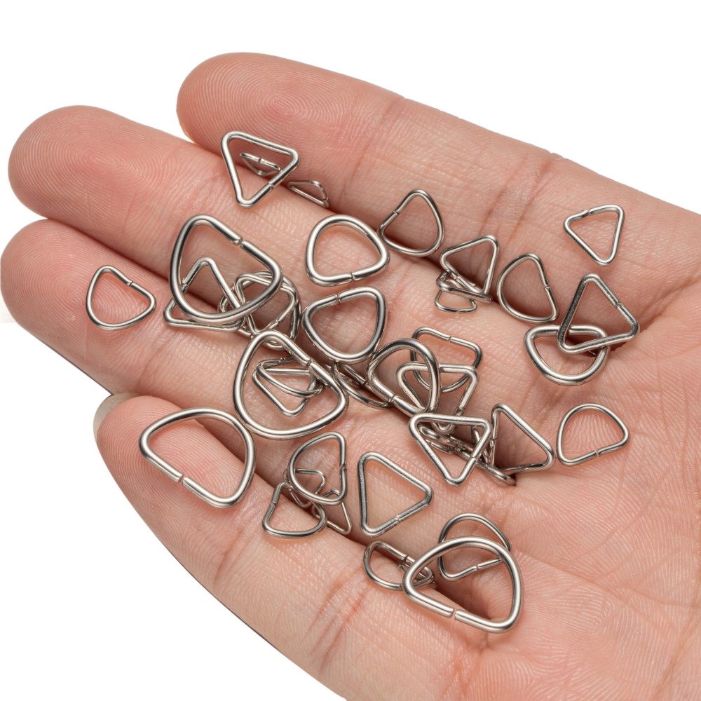 Hoop Earrings - 100pcs Stainless Steel Open Triangle Oval