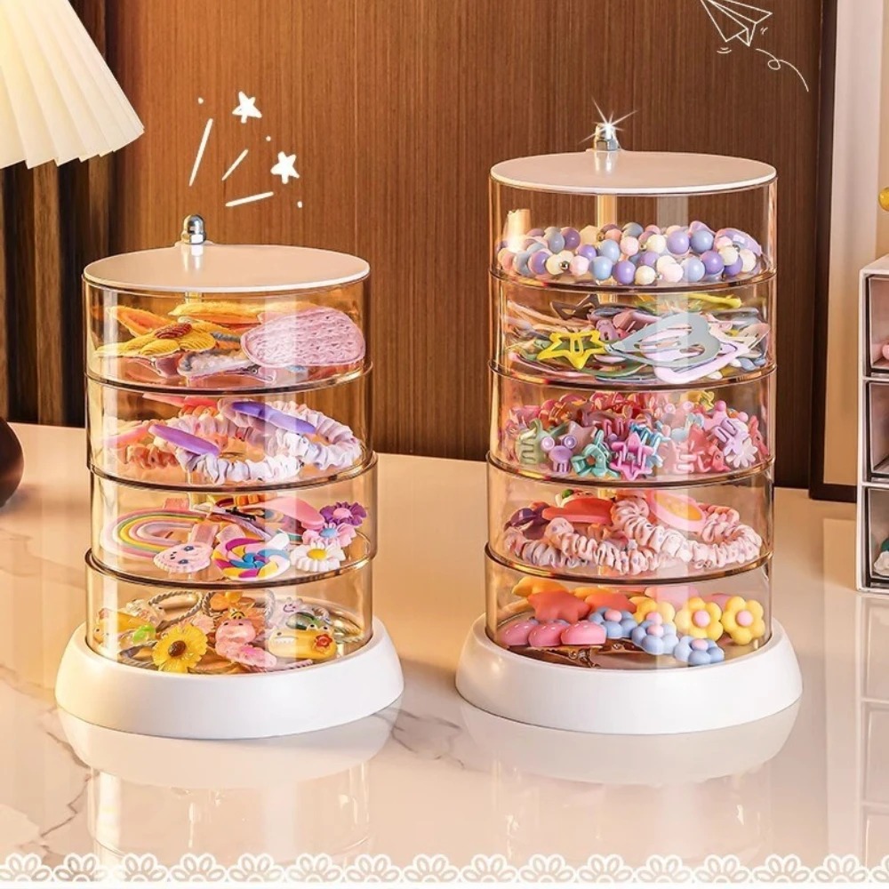 Jewelry & Watches Store - 360 Rotating Clear Hair Accessory Organizer