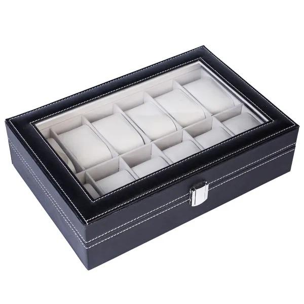 Jewelry Watch - Elegant Leather Watch Display Case with