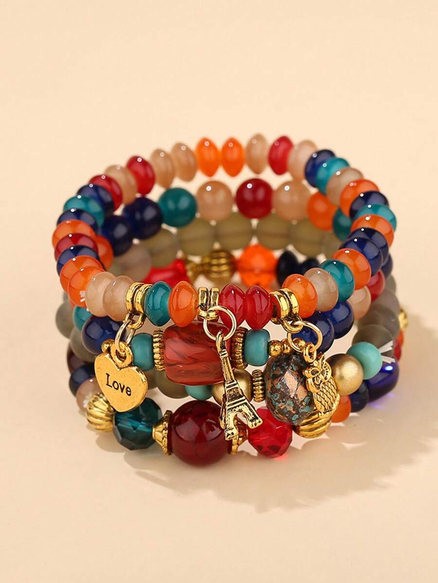 Jewelry & Watches Store - 1 Set Of 4pcs Boho Style