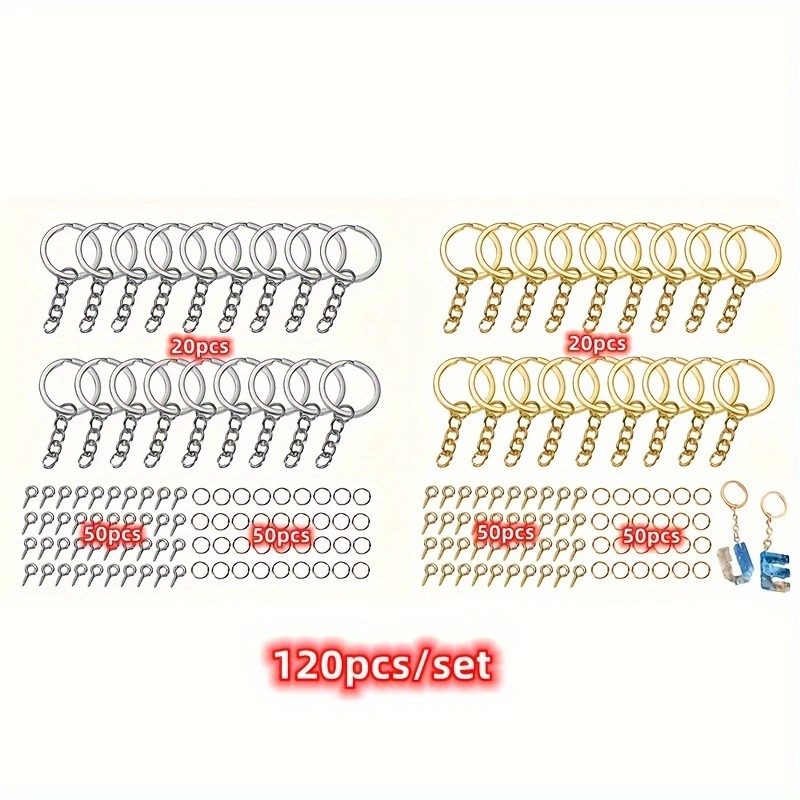 Jewelry Repair & Watches Durham Nc - 120pcs DIY Keychain Jump Rings Kit