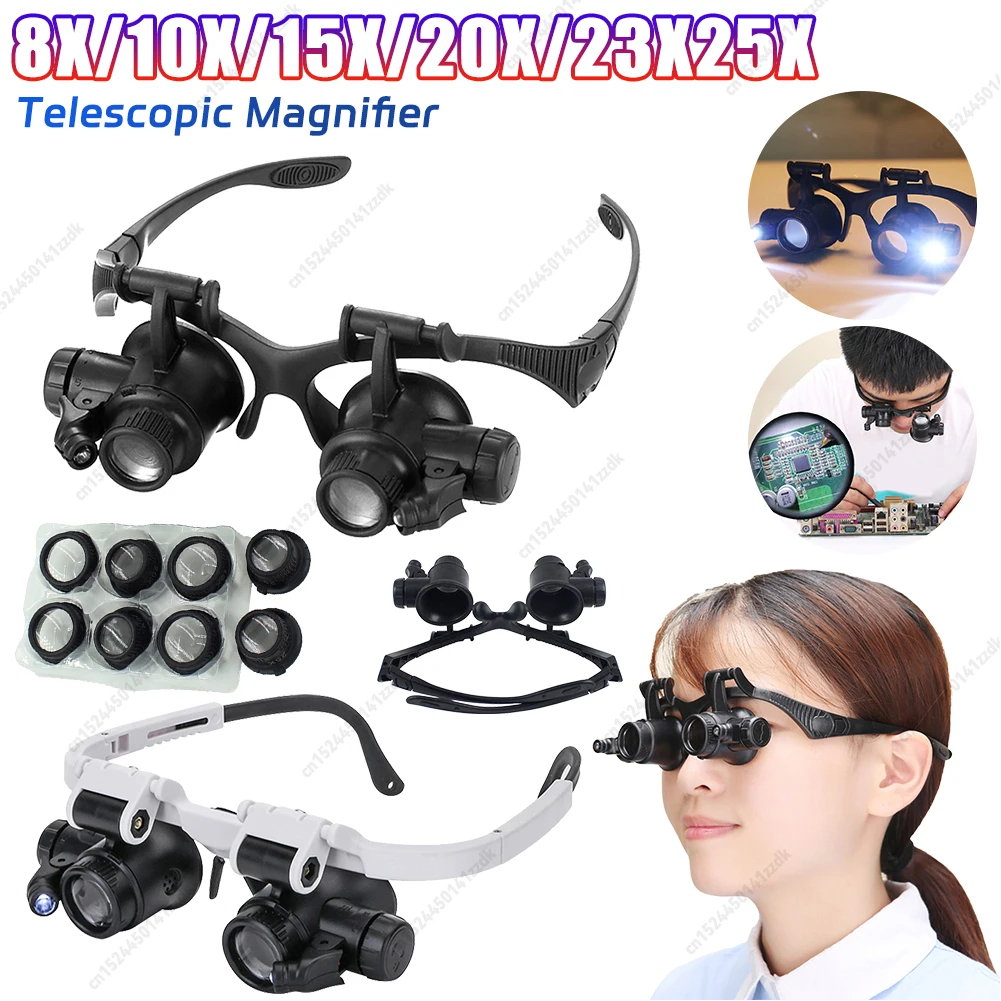 Jewelry Repair & Watches Durham Nc - 10-25X Head-Worn Magnifier with LED Lights