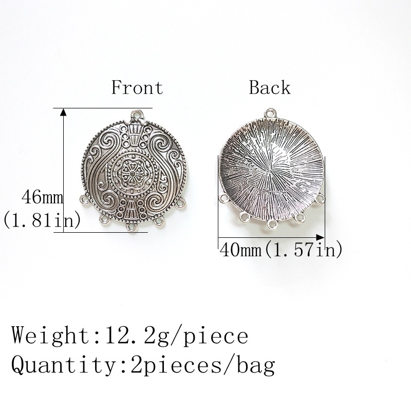 Fashion 40MM 2pcs Retro Zinc A - Hoop Earrings review and price