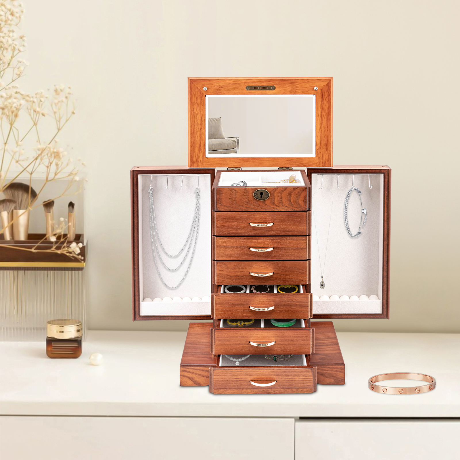 7 Layers Large Jewelry Box wit - Jewelry And Watches Stores review and price