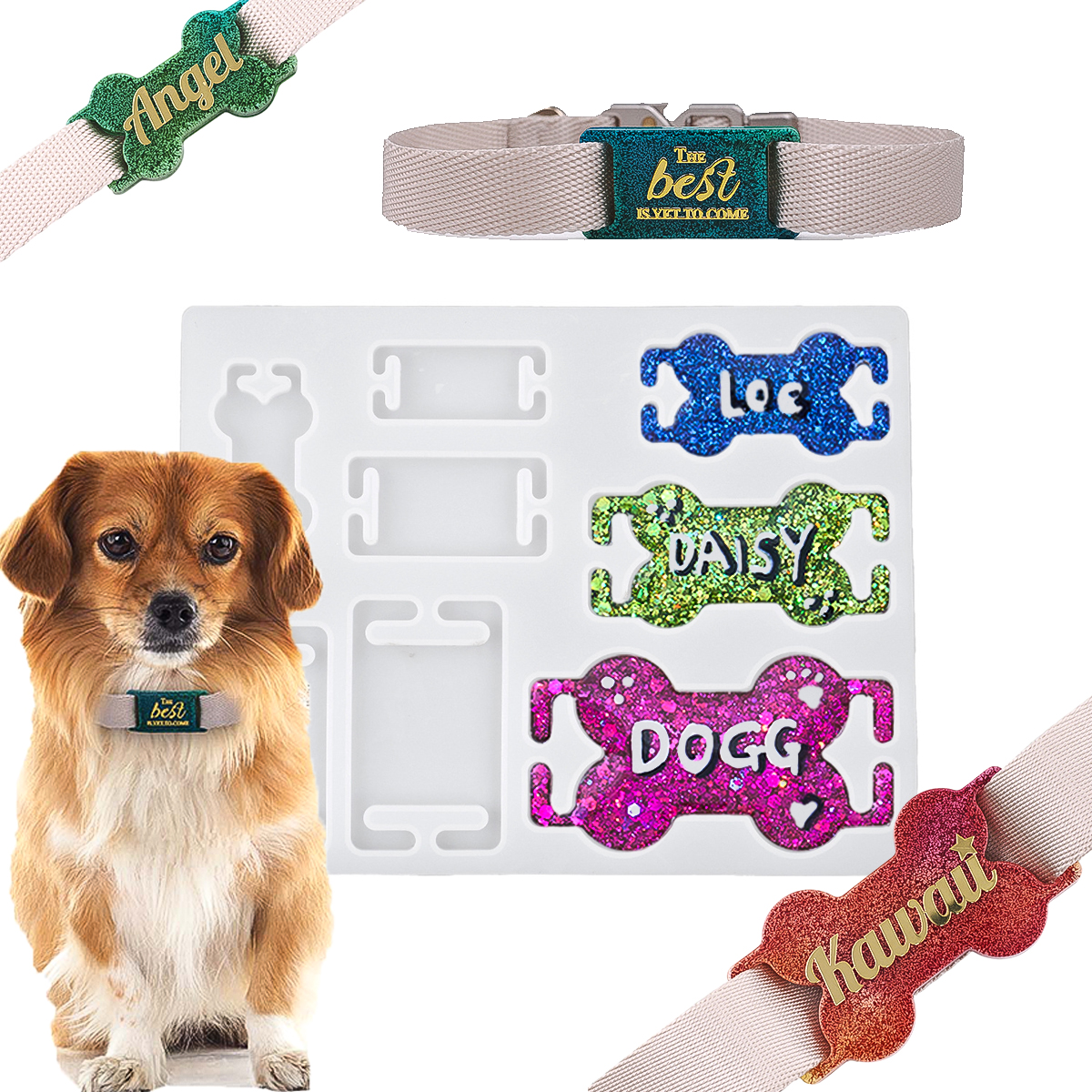 DIY Cat Dog ID Tag Silicone Mo - Engraved Name Necklace review and price