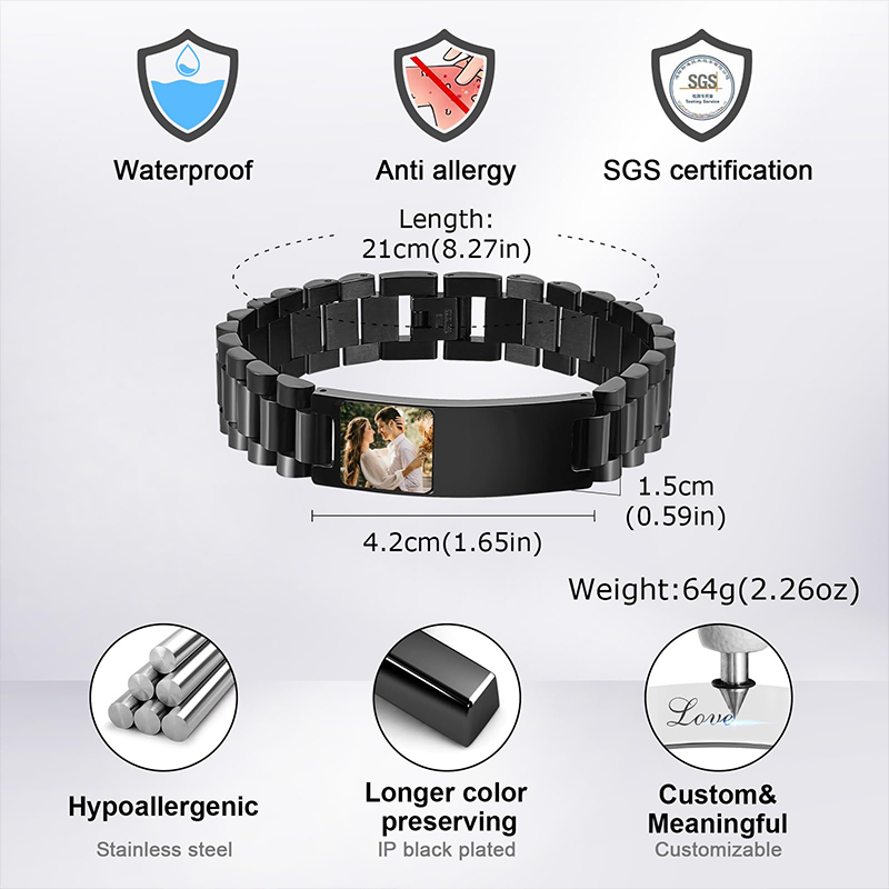 Custom Picture Text Bracelet W - Jewellery Watches review and price