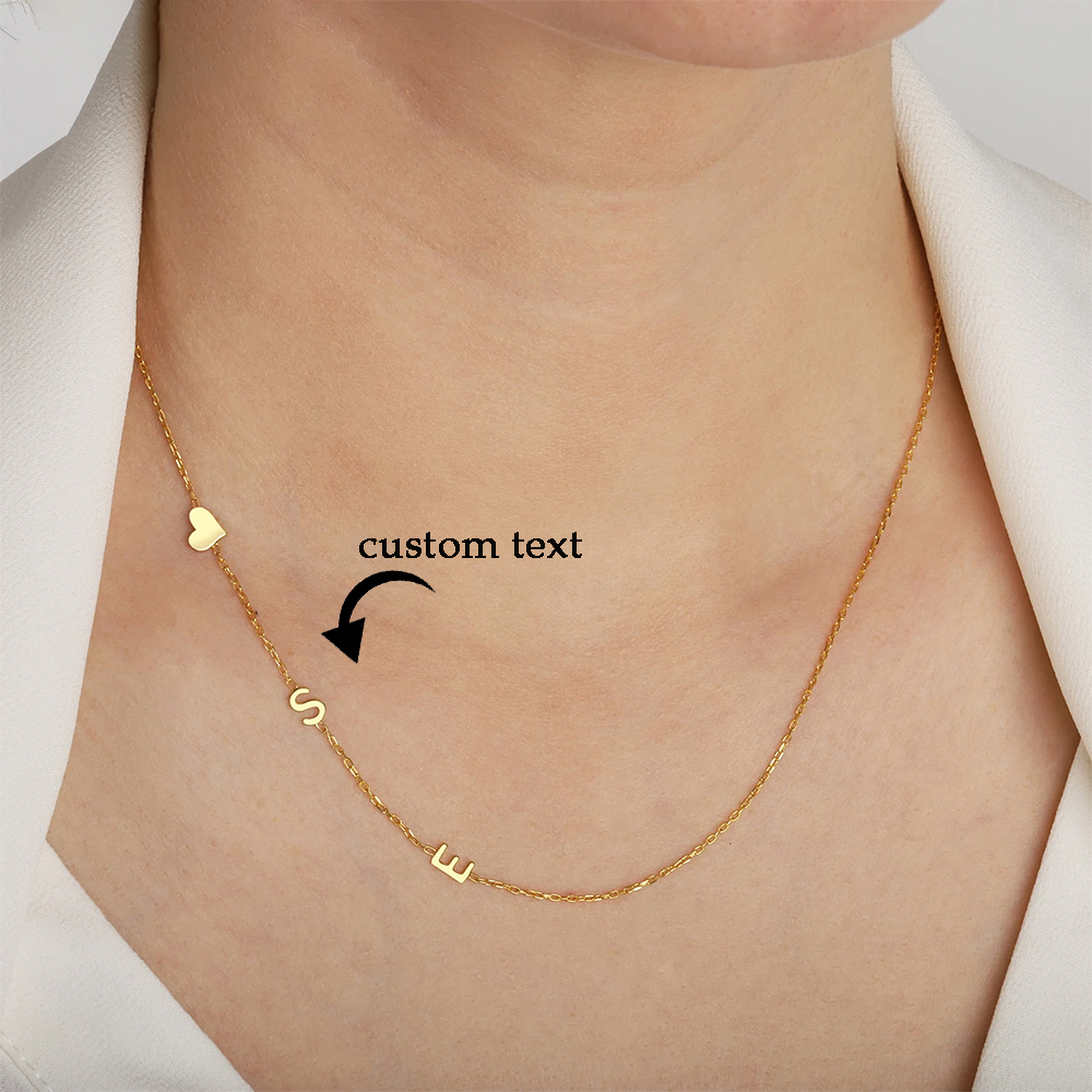 Custom Heart Sideways Letter I - Engraved Name Necklace review and price