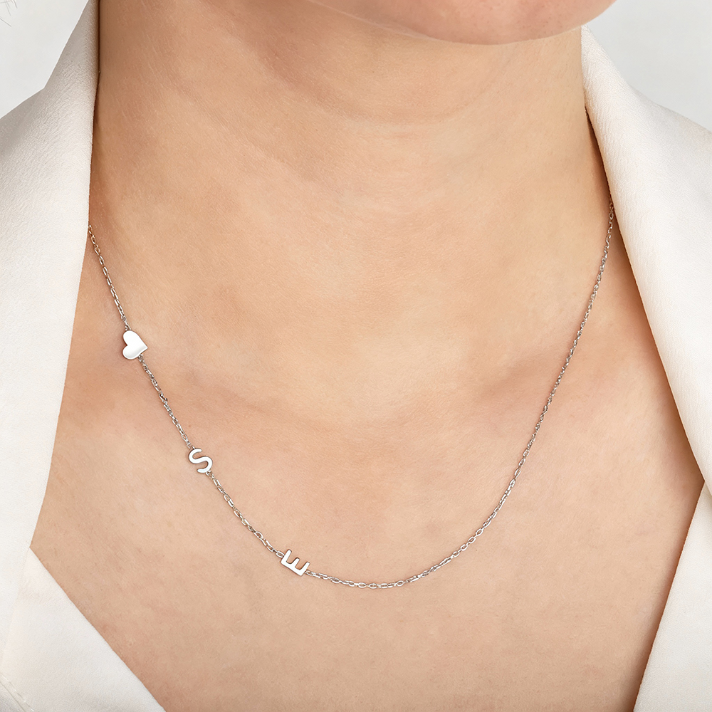 Custom Heart Sideways Letter I - Engraved Name Necklace review and price