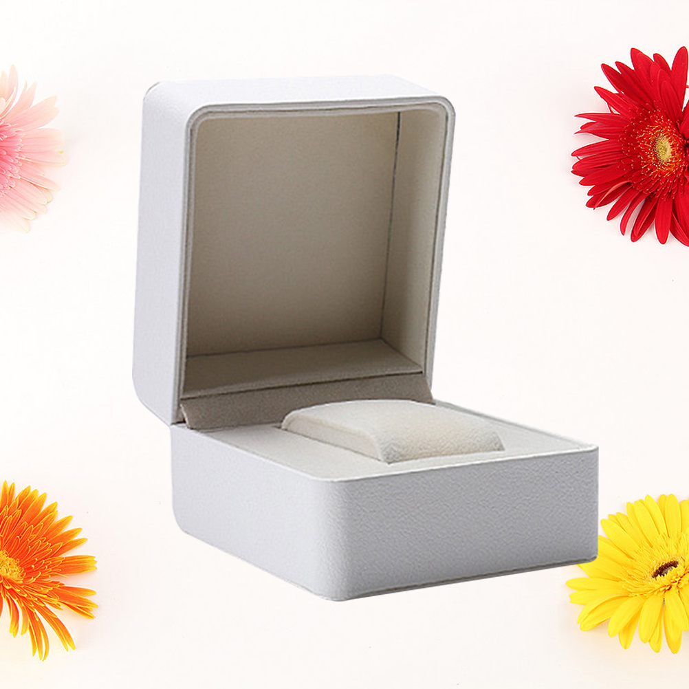 White Watch Box Case Durable E - Jewelry Shop Watches review and price
