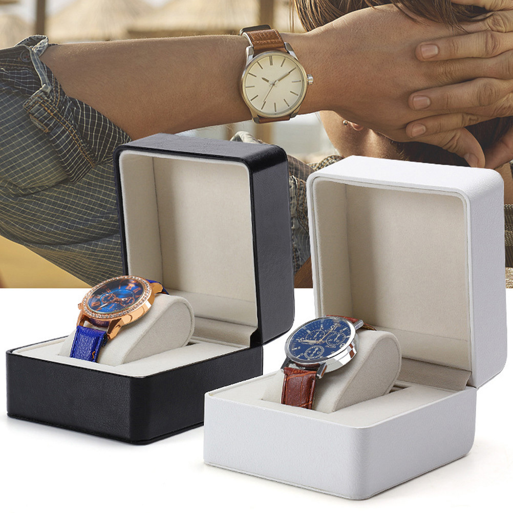 White Watch Box Case Durable E - Jewelry Shop Watches review and price