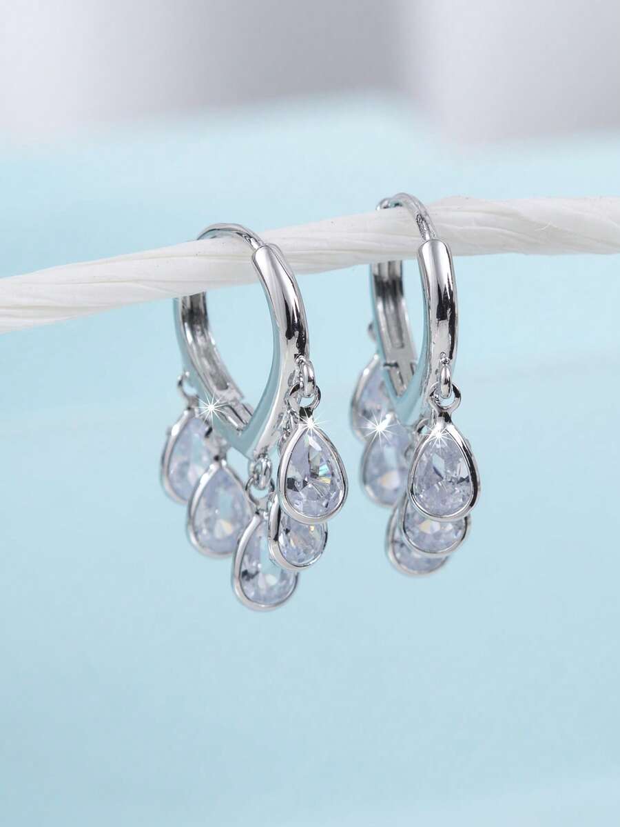 Silver-Tone Hoop Earrings With - Hoop Earrings review and price
