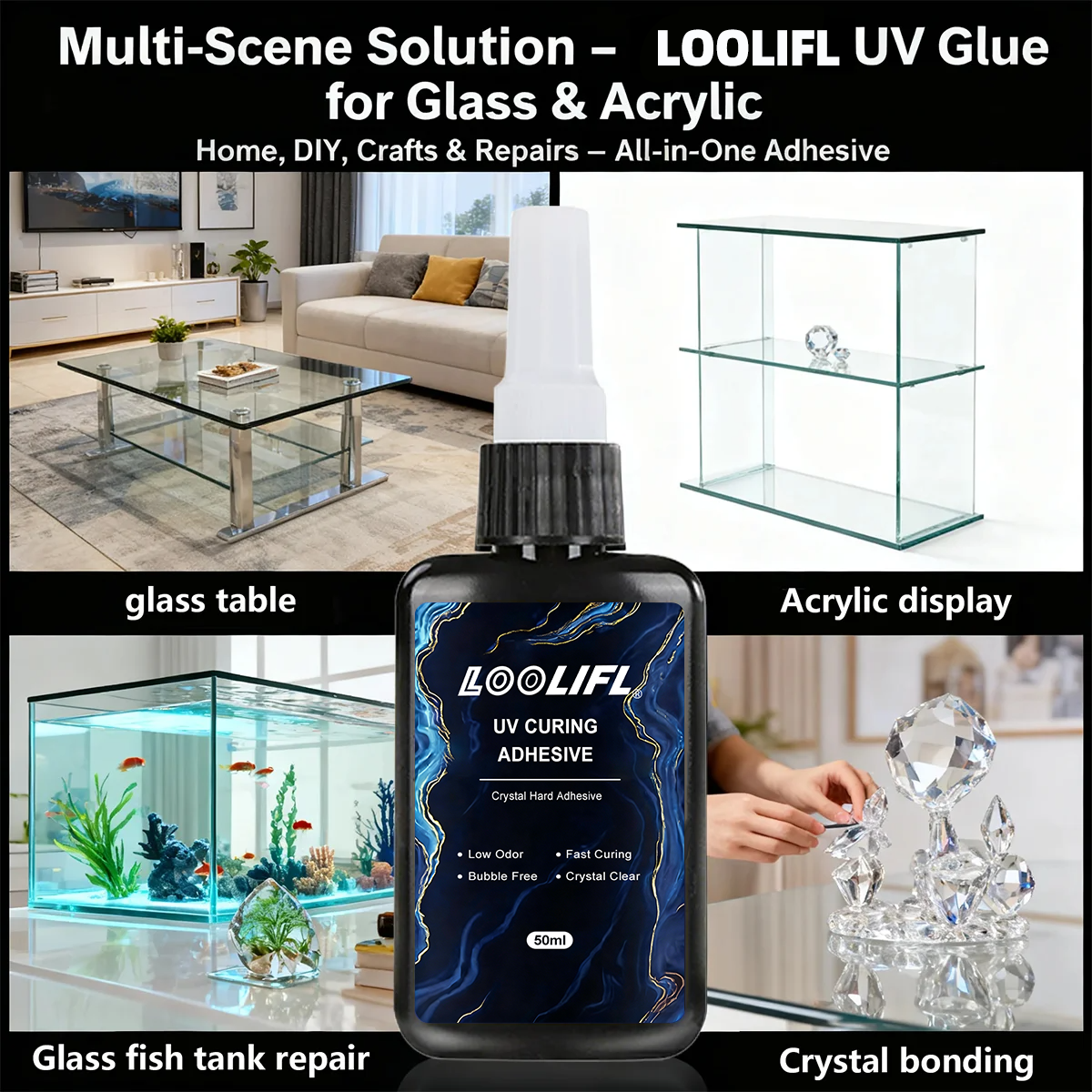 Loolifl 50ml UV Glue with UV L - Jewelry Repair & Watches Durham Nc review and price