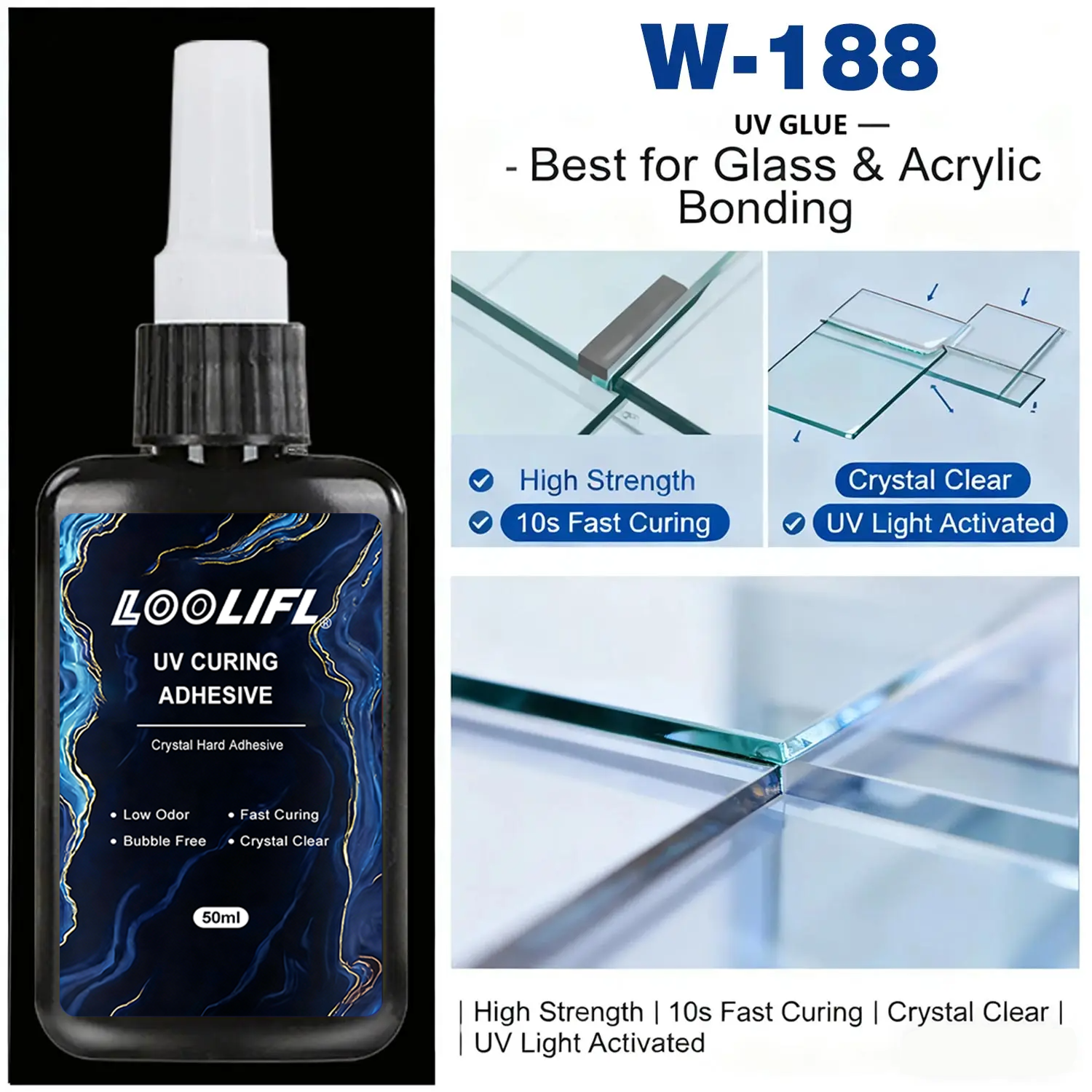 Loolifl 50ml UV Glue with UV L - Jewelry Repair & Watches Durham Nc review and price