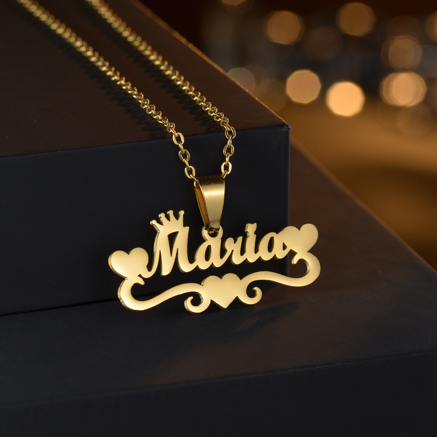 Personalized Custom Name Heart - Engraved Name Necklace review and price