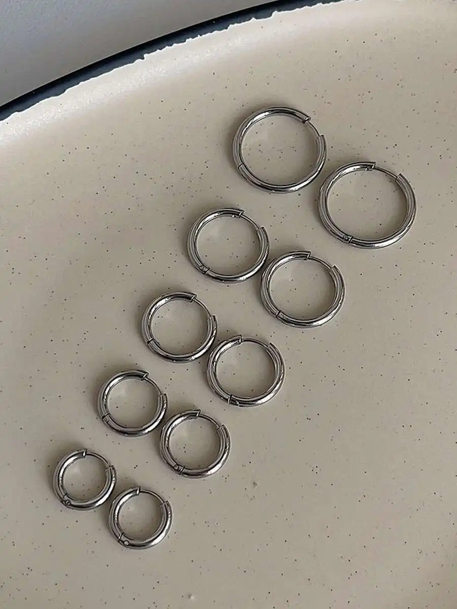 Stainless Steel Polished Hoop  - Hoop Earrings review and price