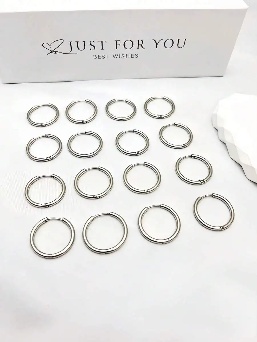 Stainless Steel Polished Hoop  - Hoop Earrings review and price