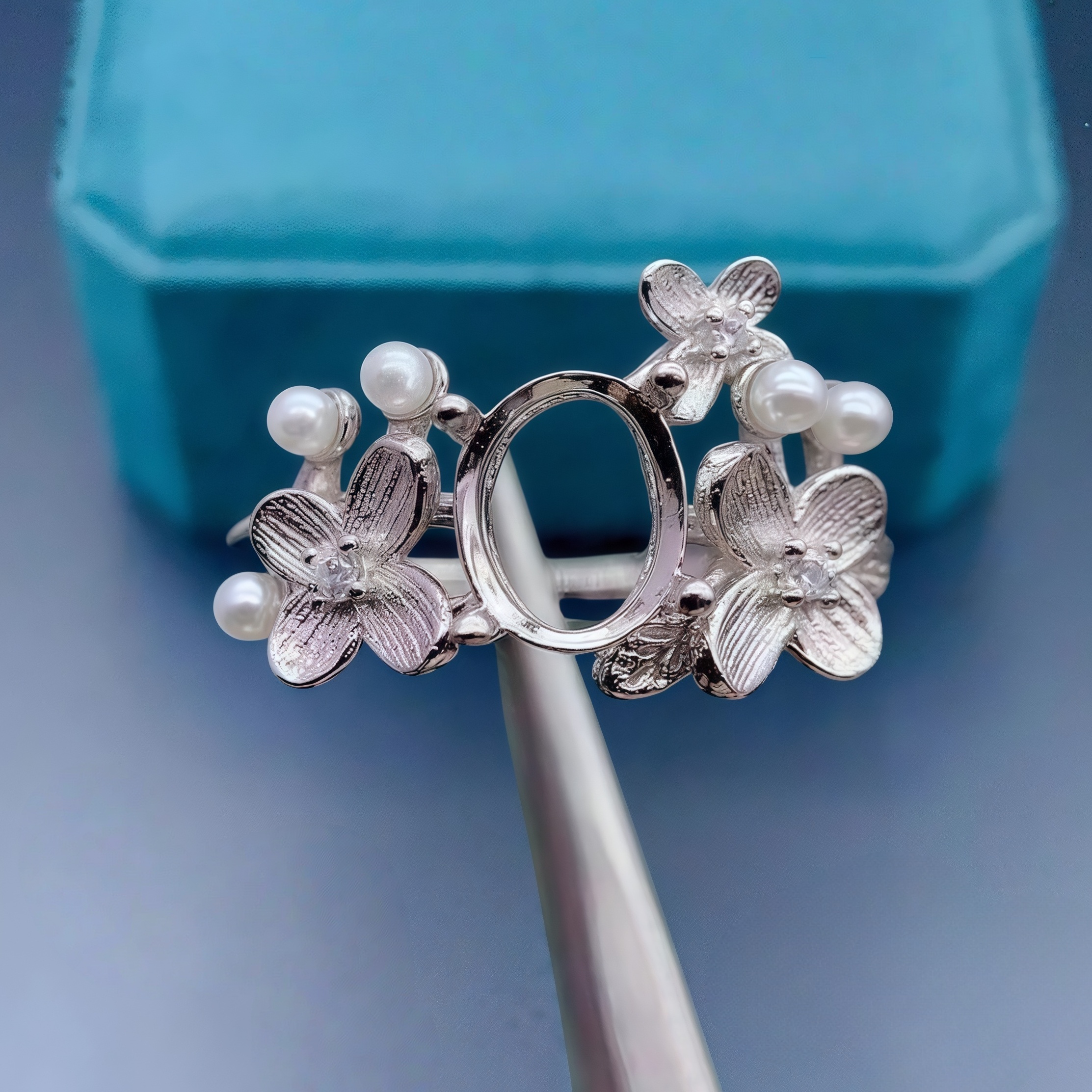 Setting 6*8mmEllipse Stone Fas - Sterling Silver Ring review and price