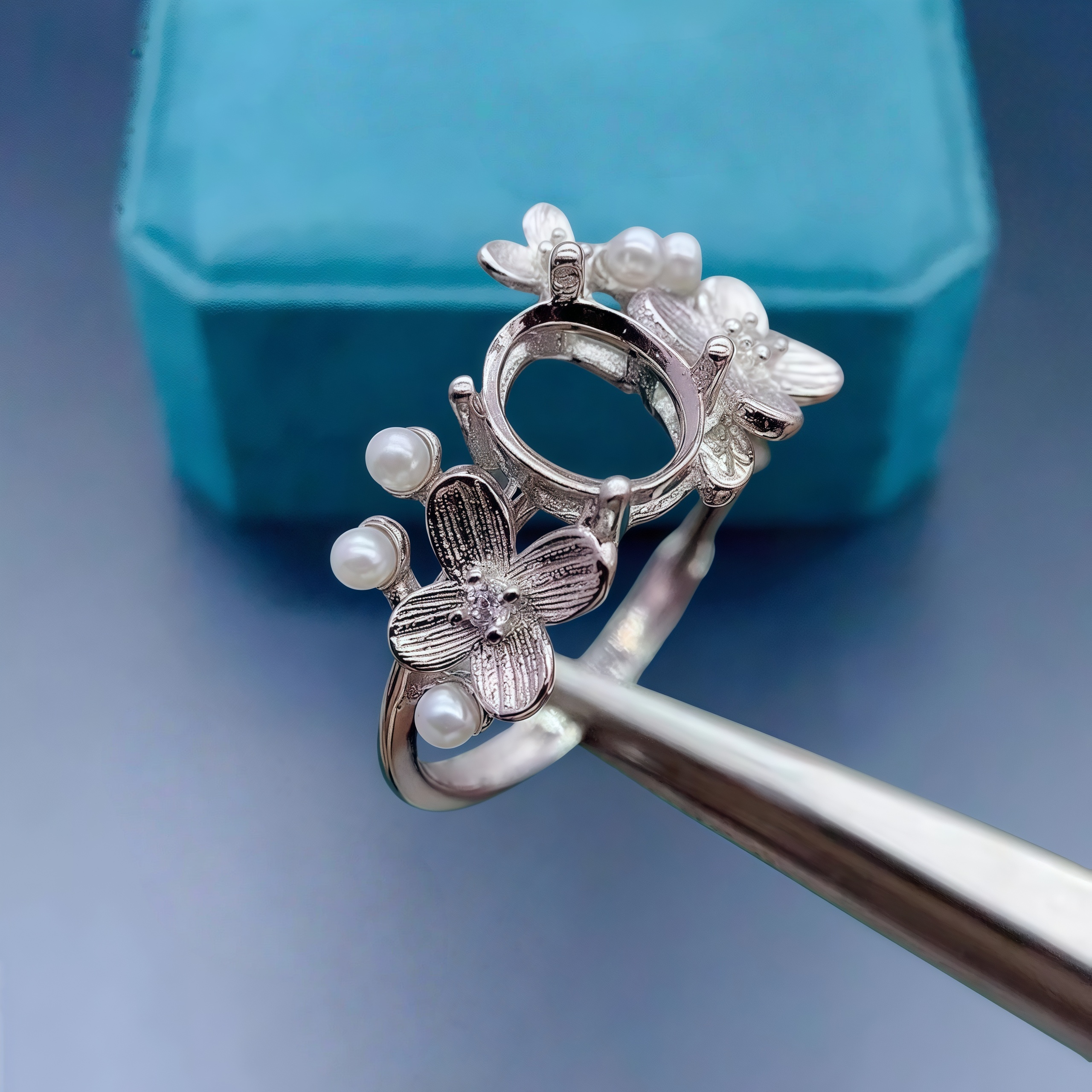 Setting 6*8mmEllipse Stone Fas - Sterling Silver Ring review and price